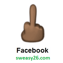 Middle Finger: Dark Skin Tone on Facebook 3.0