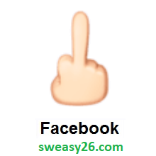 Middle Finger: Light Skin Tone on Facebook 3.0