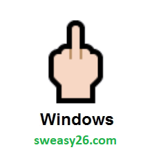 Middle Finger: Light Skin Tone on Microsoft Windows 10 Anniversary Update