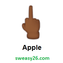 Middle Finger: Medium-Dark Skin Tone on Apple iOS 9.1