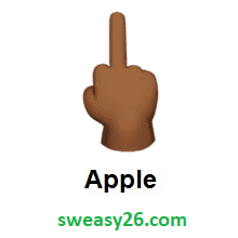Middle Finger: Medium-Dark Skin Tone on Apple iOS 10.0