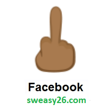 Middle Finger: Medium-Dark Skin Tone on Facebook 2.0