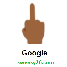 Middle Finger: Medium-Dark Skin Tone on Google Android 7.0