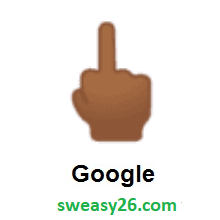 Middle Finger: Medium-Dark Skin Tone on Google Android 8.0