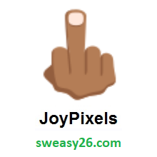 Middle Finger: Medium-Dark Skin Tone on JoyPixels 2.1