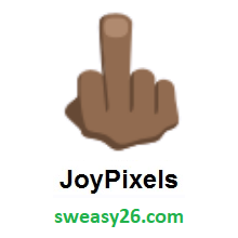 Middle Finger: Medium-Dark Skin Tone on JoyPixels 3.0