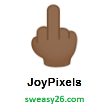 Middle Finger: Medium-Dark Skin Tone on JoyPixels 4.0