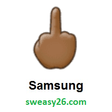 Middle Finger: Medium-Dark Skin Tone on Samsung TouchWiz 7.1