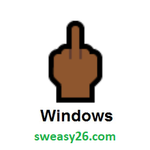 Middle Finger: Medium-Dark Skin Tone on Microsoft Windows 10 Anniversary Update