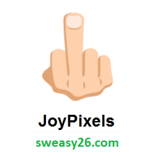 Middle Finger: Medium-Light Skin Tone on JoyPixels 2.0