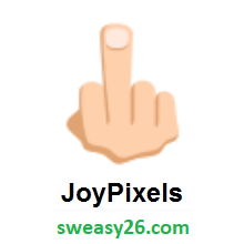 Middle Finger: Medium-Light Skin Tone on JoyPixels 2.1