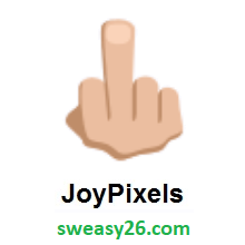 Middle Finger: Medium-Light Skin Tone on JoyPixels 3.0