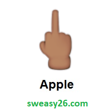 Middle Finger: Medium Skin Tone on Apple iOS 9.1