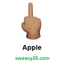 Middle Finger: Medium Skin Tone on Apple iOS 10.0