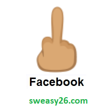 Middle Finger: Medium Skin Tone on Facebook 2.0