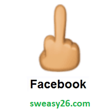 Middle Finger: Medium Skin Tone on Facebook 3.0
