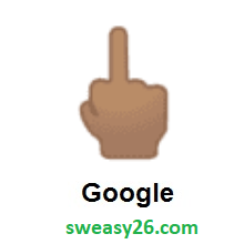 Middle Finger: Medium Skin Tone on Google Android 8.0