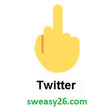 Middle Finger on Twitter Twemoji 2.0