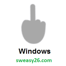 Middle Finger on Microsoft Windows 10