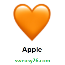 Orange Heart on Apple iOS 11.1