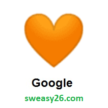 Orange Heart on Google Android 8.0