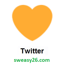 Orange Heart on Twitter Twemoji 2.3
