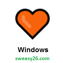 Orange Heart on Microsoft Windows 10 Fall Creators Update