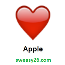 Red Heart on Apple iOS 8.3
