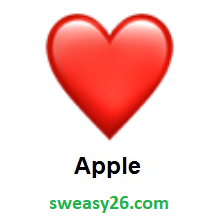 Red Heart on Apple iOS 10.2