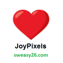 Red Heart on JoyPixels 3.0