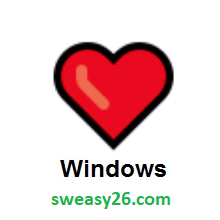 Red Heart on Microsoft Windows 10 Anniversary Update