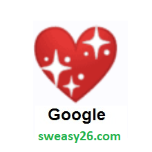 Sparkling Heart on Google Android 8.0