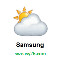 Sun Behind Cloud on Samsung One UI 1.0