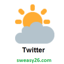 Sun Behind Cloud on Twitter Twemoji 1.0