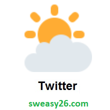 Sun Behind Cloud on Twitter Twemoji 2.0