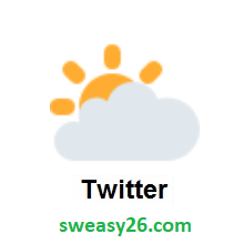 Sun Behind Large Cloud on Twitter Twemoji 2.0