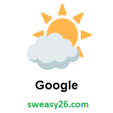 Sun Behind Small Cloud on Google Android 7.0