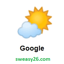 Sun Behind Small Cloud on Google Android 8.0