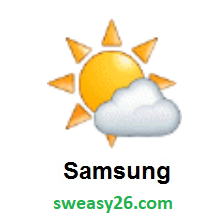 Sun Behind Small Cloud on Samsung One UI 1.0