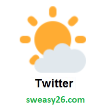 Sun Behind Small Cloud on Twitter Twemoji 2.0