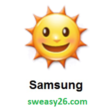 Sun With Face on Samsung Experience 9.0