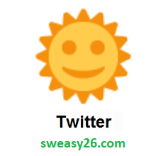 Sun With Face on Twitter Twemoji 1.0