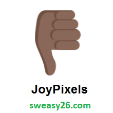 Thumbs Down: Dark Skin Tone on JoyPixels 2.0