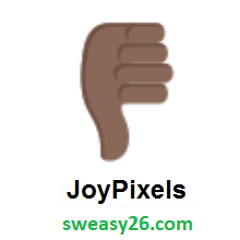 Thumbs Down: Dark Skin Tone on JoyPixels 2.1