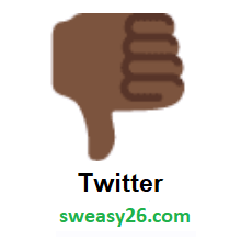 Thumbs Down: Dark Skin Tone on Twitter Twemoji 2.4