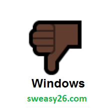 Thumbs Down: Dark Skin Tone on Microsoft Windows 10 Anniversary Update