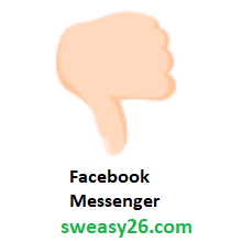 Thumbs Down: Light Skin Tone on Facebook Messenger 1.0