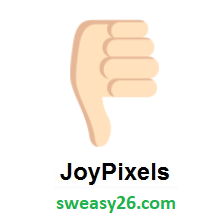 Thumbs Down: Light Skin Tone on JoyPixels 2.0
