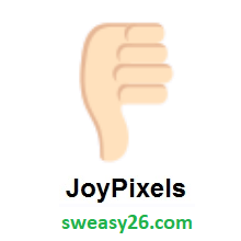 Thumbs Down: Light Skin Tone on JoyPixels 2.1