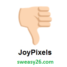 Thumbs Down: Light Skin Tone on JoyPixels 3.0